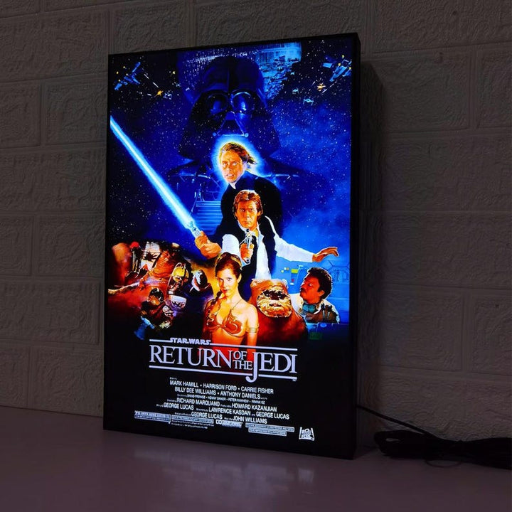 Star Wars Return of the Jedi Movie Poster LED Lightbox | Fully Dimmable & Powered by USB