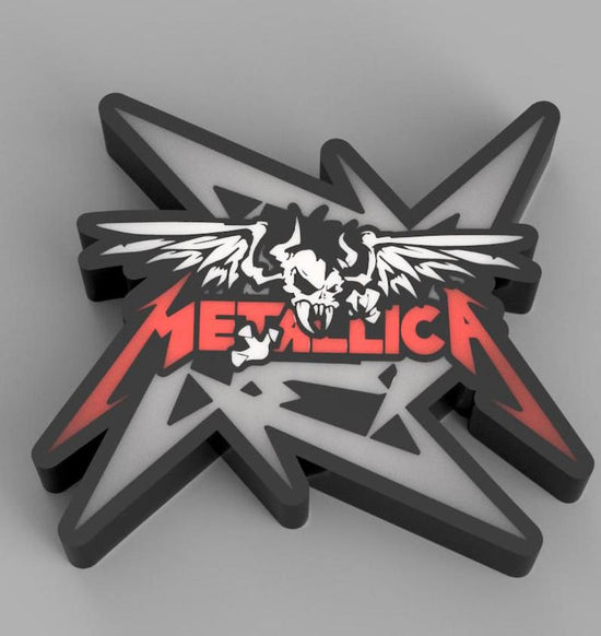 Lamp - Metallica - LED - sign - Light Box - Personalized - rock - rock and roll - Lighting - Metal - Heavy Metal