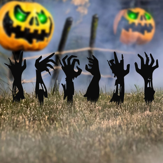 Zombie Hands Metal Sign, Zombie Hands Metal Yard Stake, Halloween Decor, Halloween Sign, Zombie Decoration, Halloween Outdoor Decor