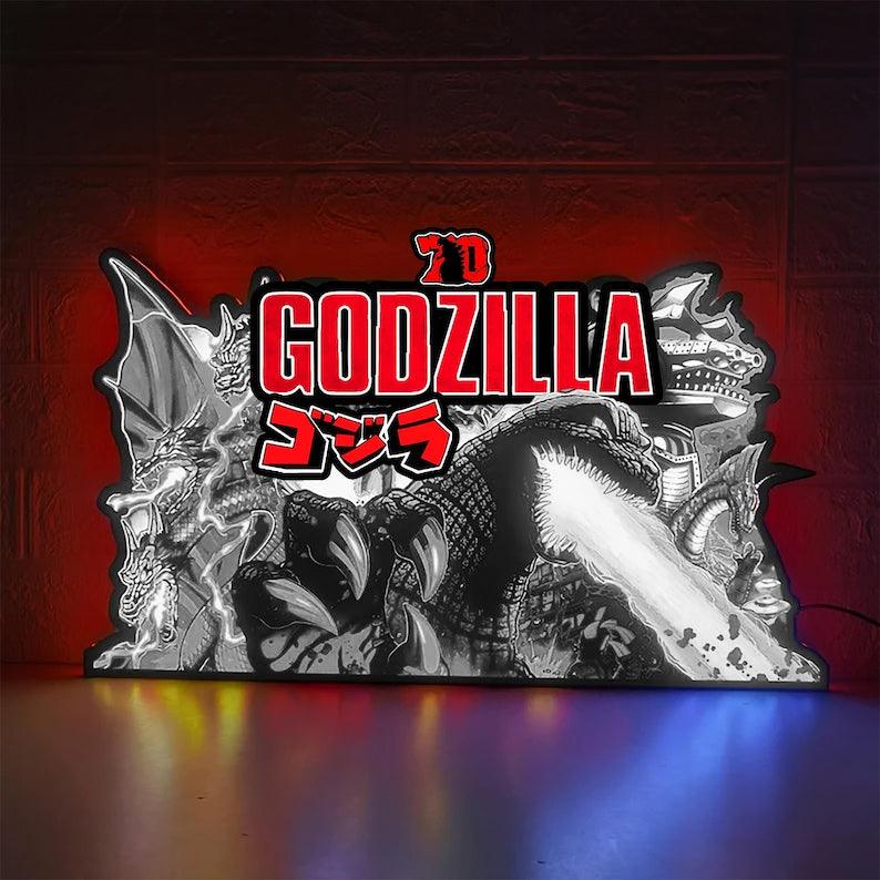 Godzilla 70e anniversaire Pinball Topper LED Lightbox Édition Limitée