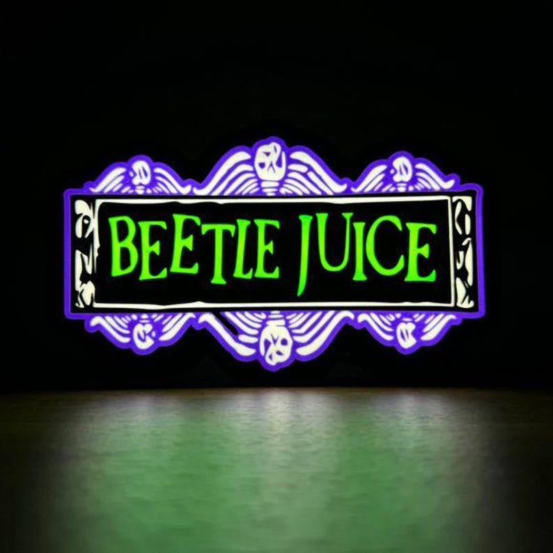 BeetleJuice Inspired LED Light Box