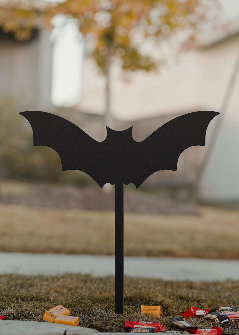 Bat Yard Stake | Halloween Decor | Spooky Yard Art | Outdoor Halloween Decor | Bat Decor | Halloween Bat | Cute Bat