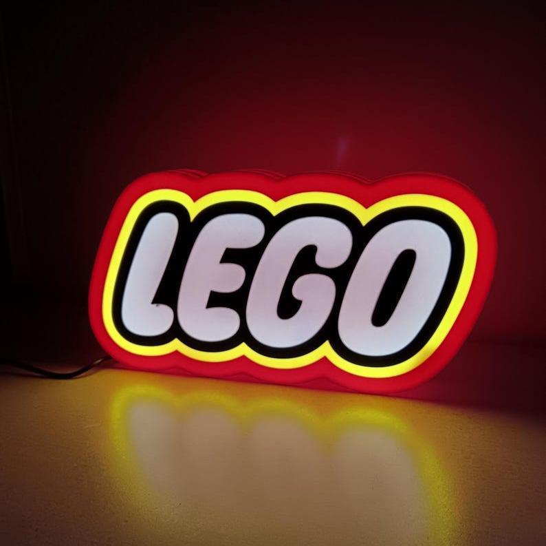 LEGO 3D LED LIGHT SIGN, funny gadgets, lamp, game room decoration light sign