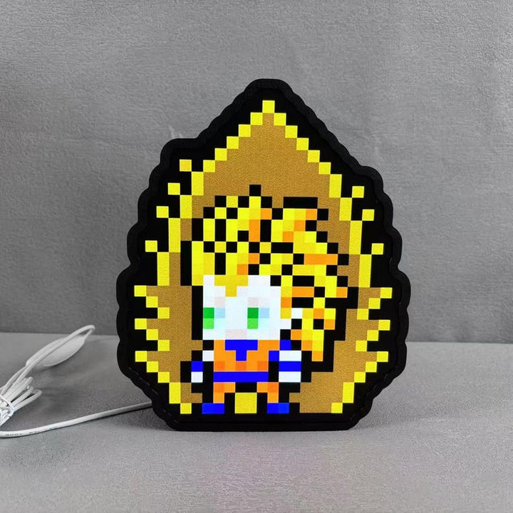 8 Inch Pixelated Anime Characters, Anime Characters Pixel Art, Anime Art, Anime Desk Lamps, Anime Light Box, Anime Inspired Lightbox Gift