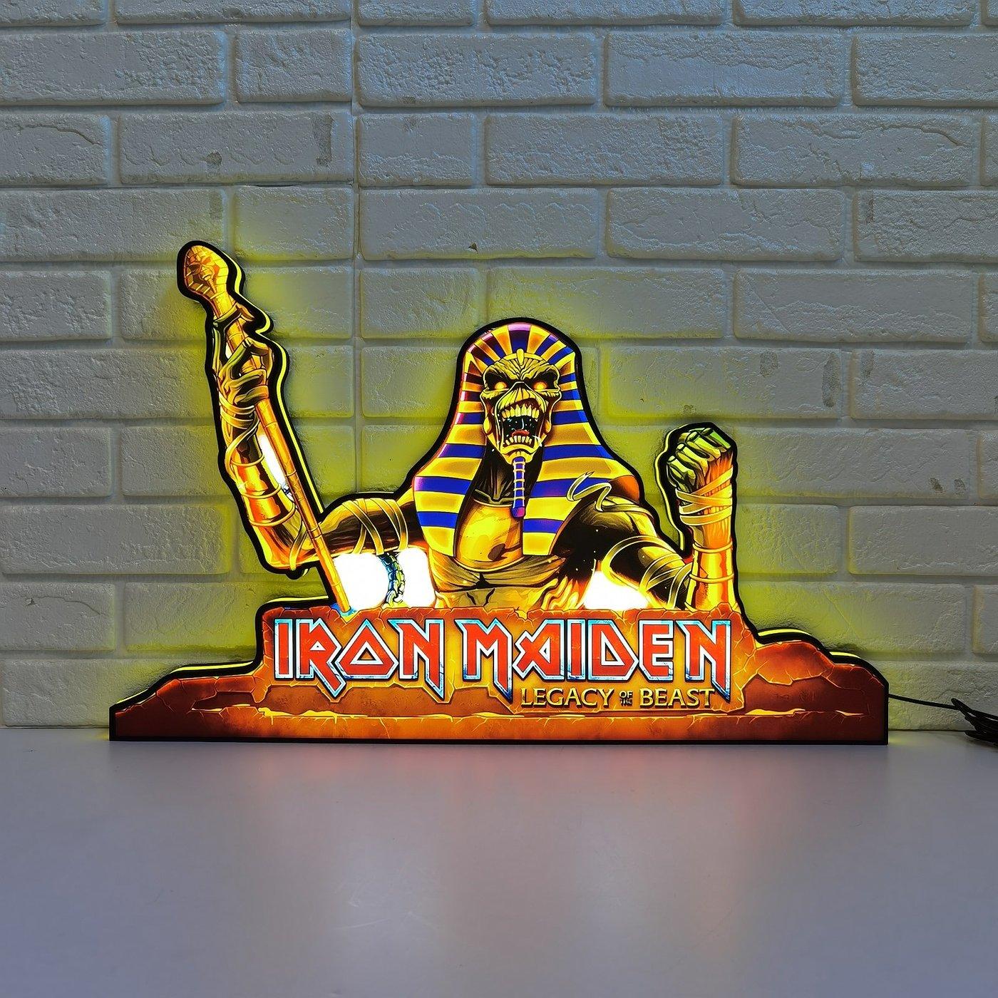 Iron Maiden Legacy of the Beast Pinball Topper LED Lightbox Élevez votre jeu