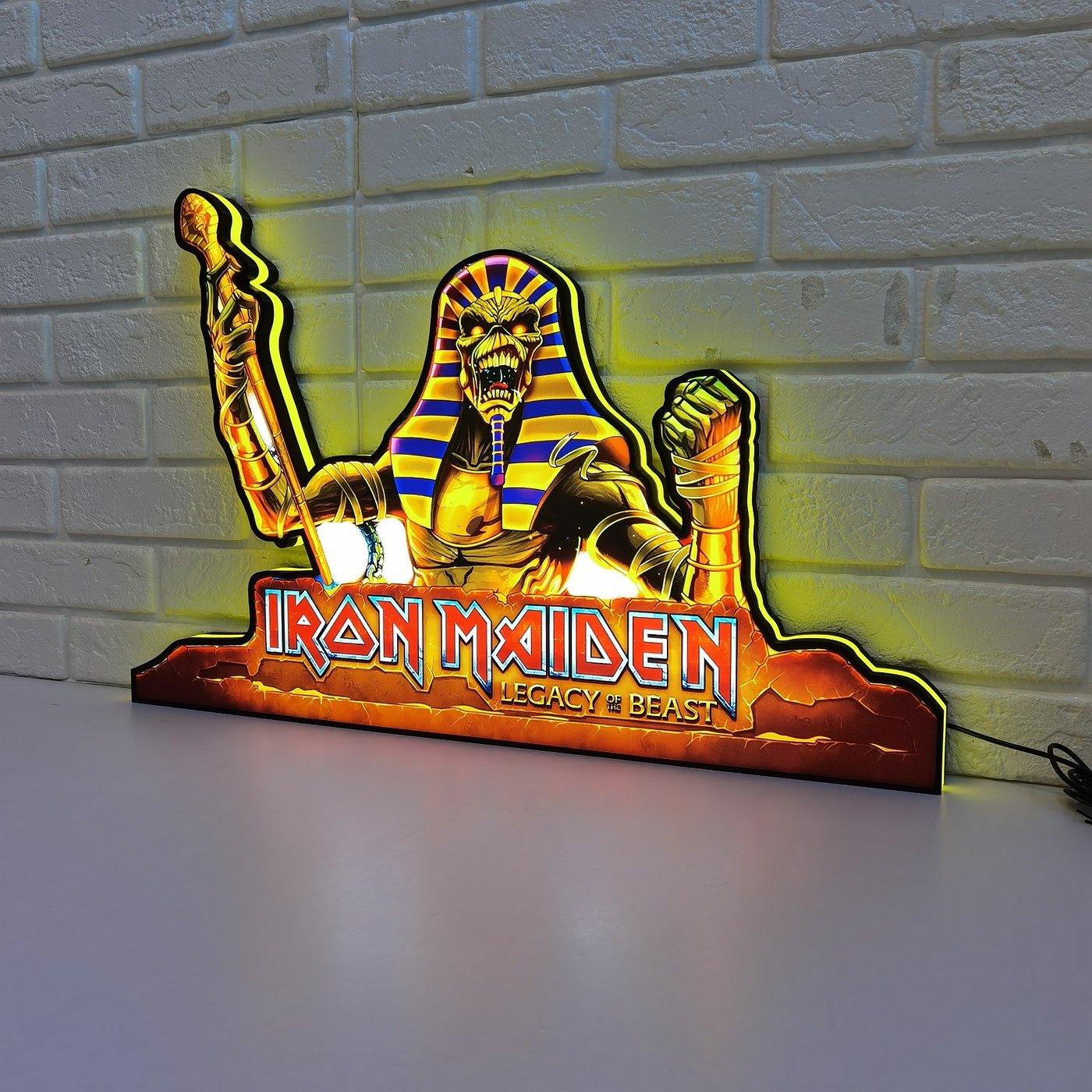 Iron Maiden Legacy of the Beast Pinball Topper LED Lightbox Elevate Your Gaming