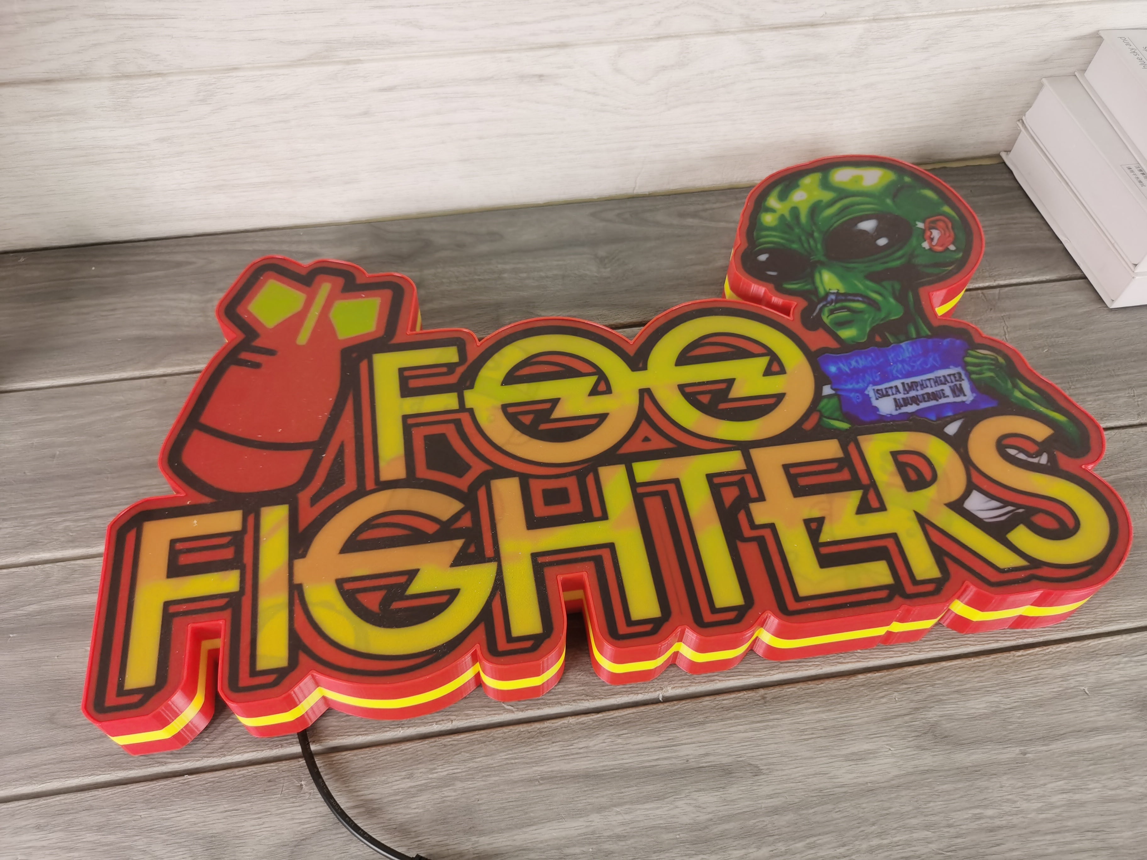 Custom Made Foo Fighters Pinball Topper LED Light Box, For Rock 'n' Roll  Fans, Pinball Arcade Decor, Gameroom Decor