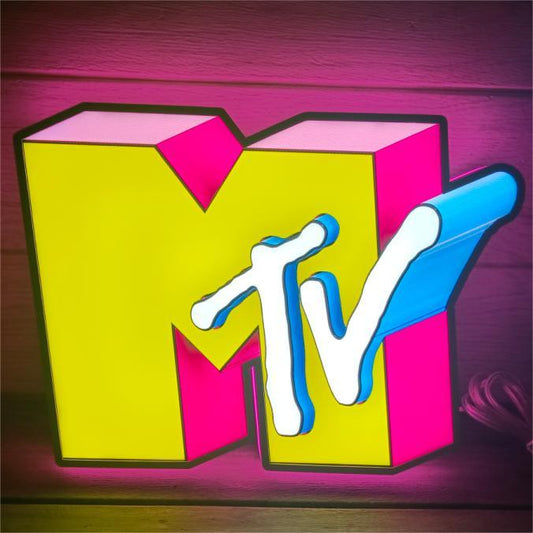 MTV Logo Lightbox Fully Dimmable & Powered by USB Made by 3D Printer - FYLZGO Signs