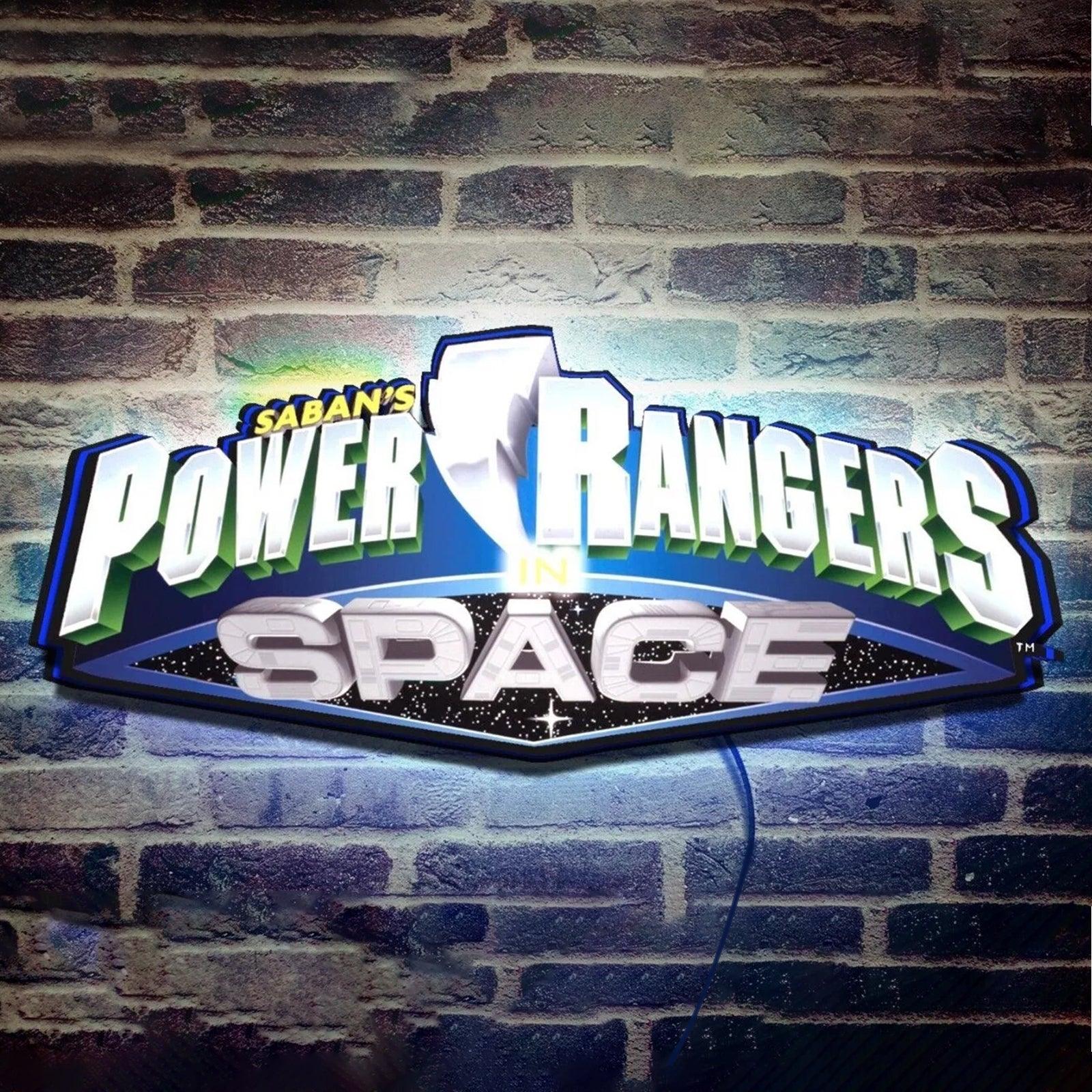 Mighty Morphin Power Rangers 3D Printed LED Lightbox Sign Wall Art