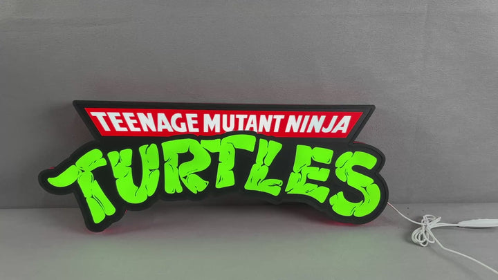 TMNT Teenage Mutant Ninja Turtle Led Sign 3D Light Box Fully Dimmable & Powered by USB