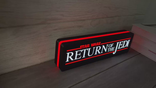 Star Wars Return Of The JEDI 3D Imprimé Lightbox fait à la main, Star Wars Led Wall Sign, Cadeau pour les fans de Star Wars