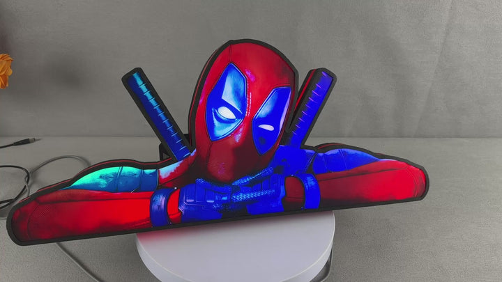 Deadpool Pinball LED Lightbox, Deadpool Pinball Topper, USB powered and with Dimming Function, designed for Stern Pinball