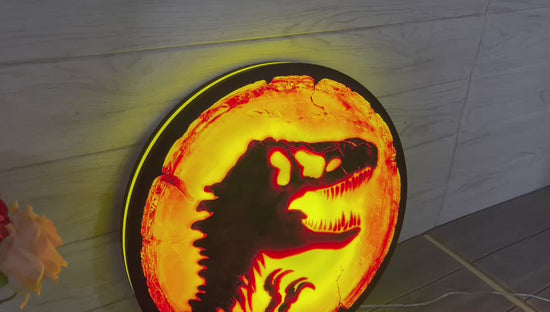 jurassic park pinball topper 3d lightbox