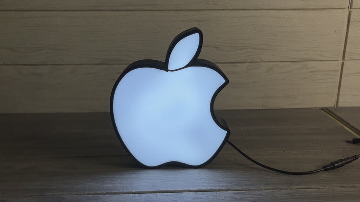 Apple Logo inspired LED LightBox Lamp / Sign