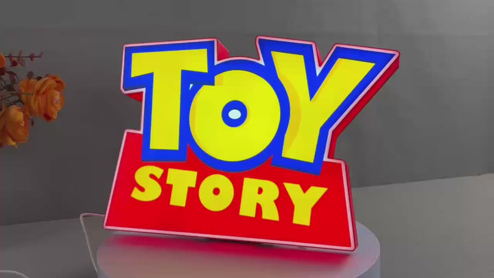 Toy Story Logo LED Sign 3D Printed Night Light with Dimmable Function