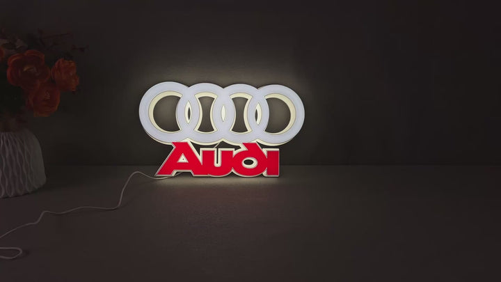 Audi LED Logo Lamp High-Quality Car Decor Great Gift for Audi Enthusiasts