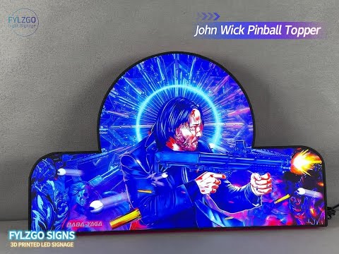 Ultimate John Wick Pinball Topper LED USB DIMMABLE Limited Edition