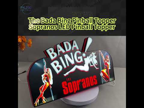 The Bada Bing Pinball Topper, Sopranos LED Pinball Topper with Dimming Function and USB powered