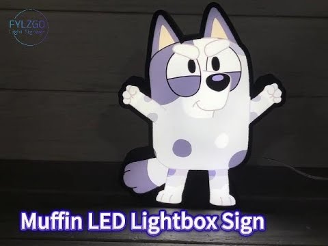 Muffin inspired from the TV Show Bluey LED Lightbox Sign/Lamp