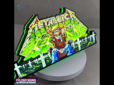 Metallica Remastered Sparky Pinball Topper 3D Printed Lightbox