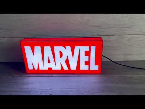 Marvel Logo LED Sign Marvel gifts for men Superhero bedroom decor Man Cave