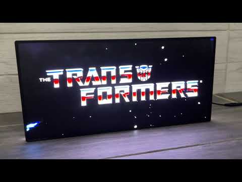 Transformers rétro boîte à lumière LED imprimée en 3D, logo mural, art décoratif, grotte de ventilateur