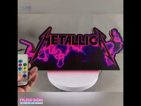 The Metallica Pinball LED Lightbox, The Metallica Pinball Topper, USB powered and with Dimming Function, design for Stern Pinball