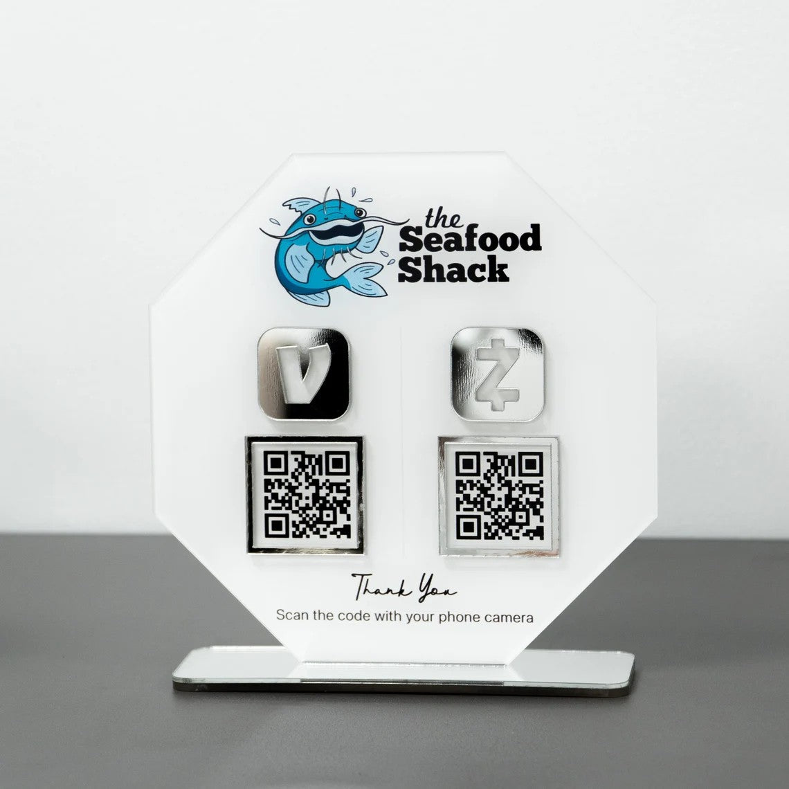 Mini signe de code qr, signe de code QR médias sociaux, signe d’affichage de code QR acrylique, signe de code QR personnalisé, signe de méthode de paiement, signe de logo personnalisé