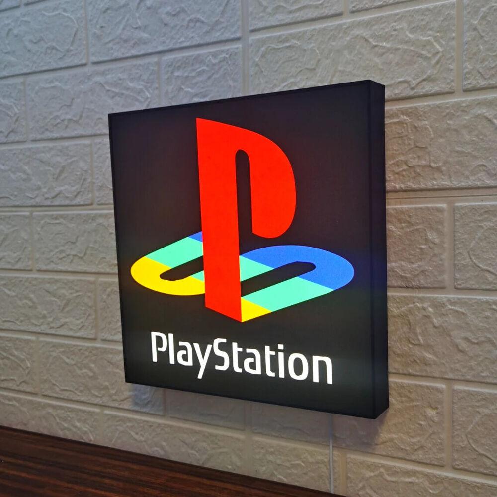 Classic Logo man cave lights PlayStation sign for gaming room decor 3D Printed Lightbox - FYLZGO Signs