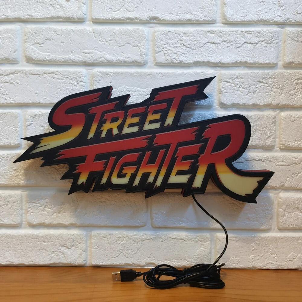 Street Fighter LED Lightbox Powered by USB & Full Dimmable 3D printed LED Sign - FYLZGO Signs