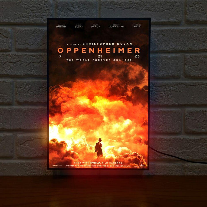 Oppenheimer Movie Poster LED Lightbox Modern Design Handmade Home Decor - FYLZGO Signs