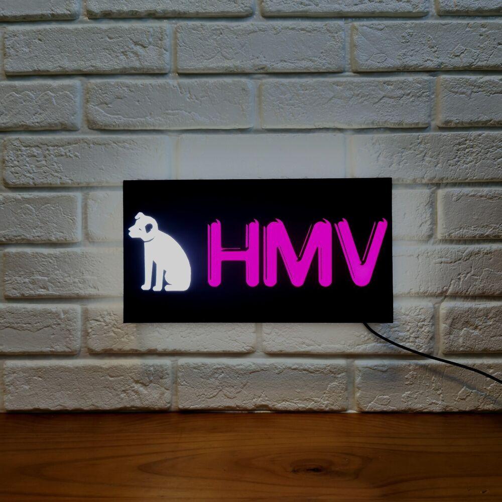 HMV LED Lamp USB Dimmable, Color changing, Retro Music Decor & Great Gift