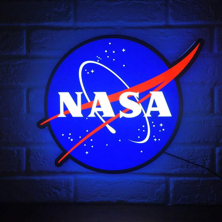 NASA Logo Sign LED Light Box Fully Dimmable USB Powered - FYLZGO Signs