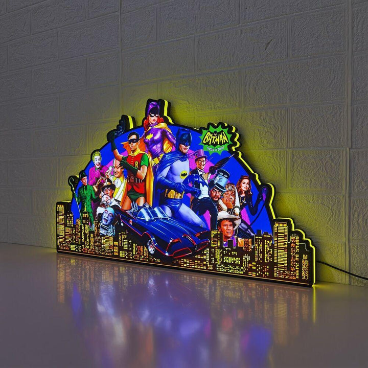 Exclusive Batman 66 Pinball Topper LED Lightbox USB Dimmeable Limited Edition - FYLZGO Signs