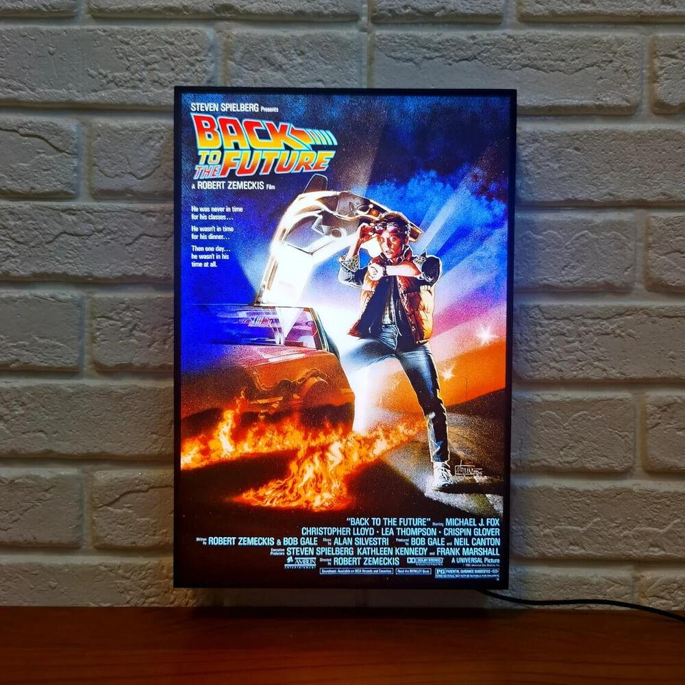 Back To The Future (BTTF) Poster LED Lightbox Fully Dimmable & Powered by USB - FYLZGO Signs