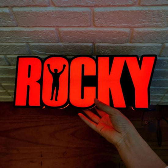 Rocky Balboa Sign LED Lightbox Wall Art Rocky Balboa Decor, Crossfit Decor - FYLZGO Signs