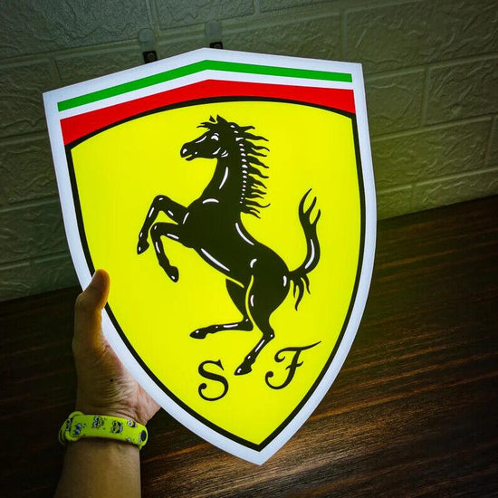 Ferrari Badge LED Lamp Perfect for Car Enthusiasts and Collectors - FYLZGO Signs