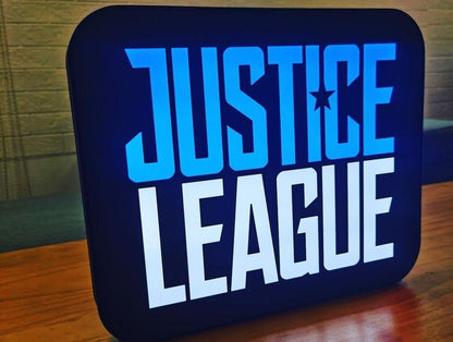 Justice League 3D Printed LED Lightbox Sign Wall Art Decor fan cave - FYLZGO Signs