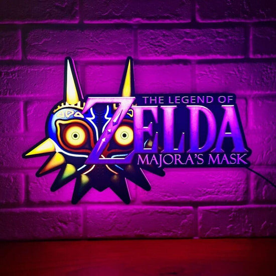 Legend of Zelda Majora's Mask Logo LED Light Box Unique Game Decor - FYLZGO Signs