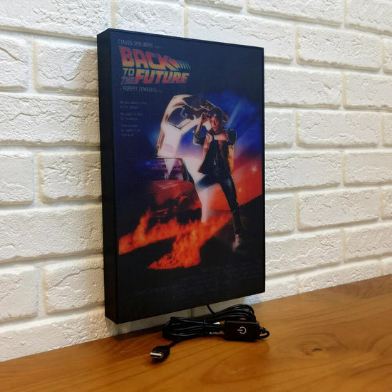 Back To The Future (BTTF) Poster LED Lightbox Fully Dimmable & Powered by USB - FYLZGO Signs