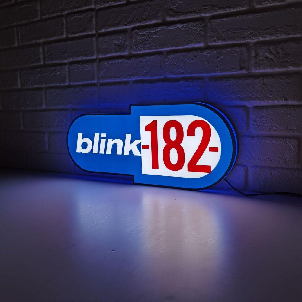 Blink 182 Logo LED Lightbox Illuminate Your Space with Punk Rock Vibes - FYLZGO Signs