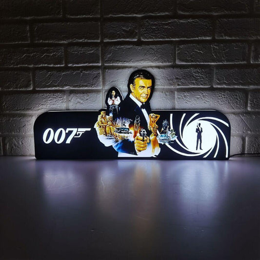 Rare 007 James Bond Pinball Top Light Box LED Light Box USB Powered Fully Dimmable - FYLZGO Signs