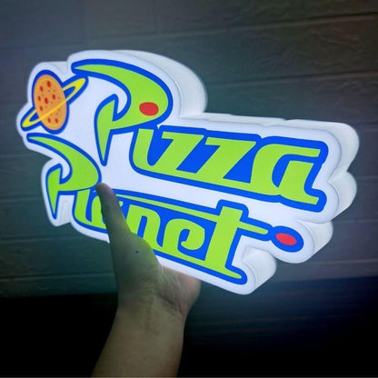 Pizza Planet Toy Story 3D Printed LED Lightbox Sign Wall Art Decor fan cave - FYLZGO Signs