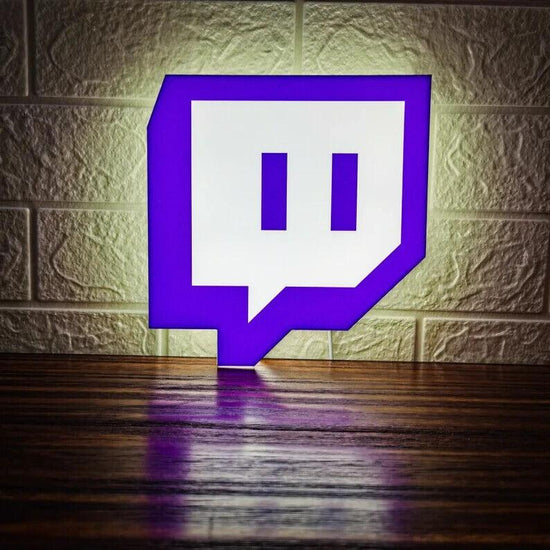 Twitch Logo Light USB Version 3D Printed Light Box The Ultimate Gamer - FYLZGO Signs