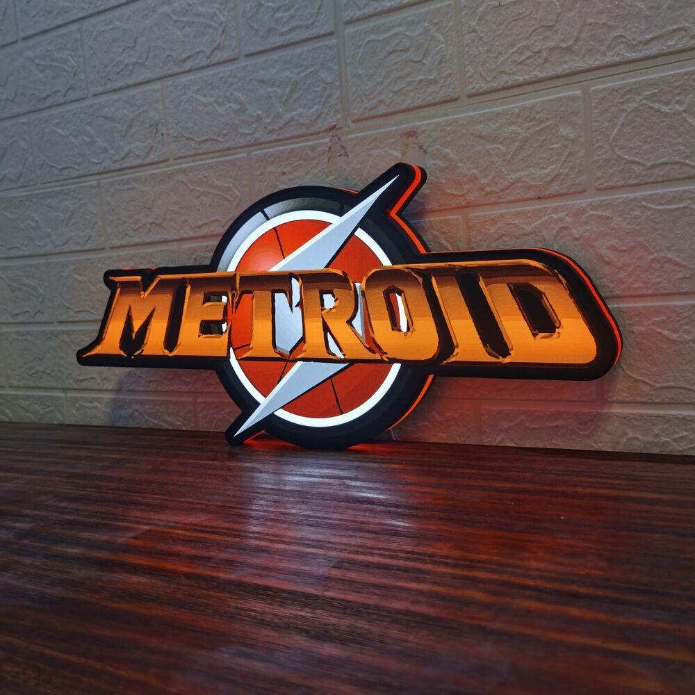 Metroid LED light box 3D printing USB powered Home theater sign, game room - FYLZGO Signs