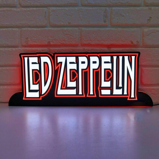 Led Zeppelin LED Light Box | Rock your space | Dimmable & powered by USB