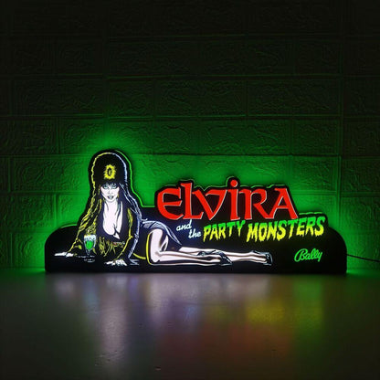 Rare Elvira's Party Monsters Pinball Topper LED Lightbox USB Dimmer - FYLZGO Signs