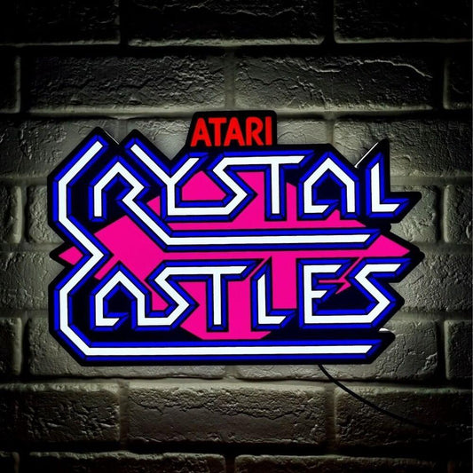 Atari Crystal Castle 3D Printed LED Lightbox Sign Wall Art Decor fan cave - FYLZGO Signs