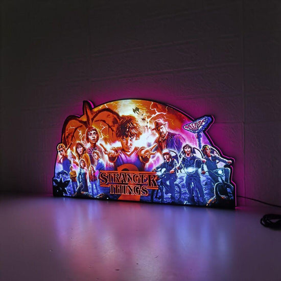 Exclusive Stranger Things Pinball Topper LED Lightbox USB plug Dimmer - FYLZGO Signs