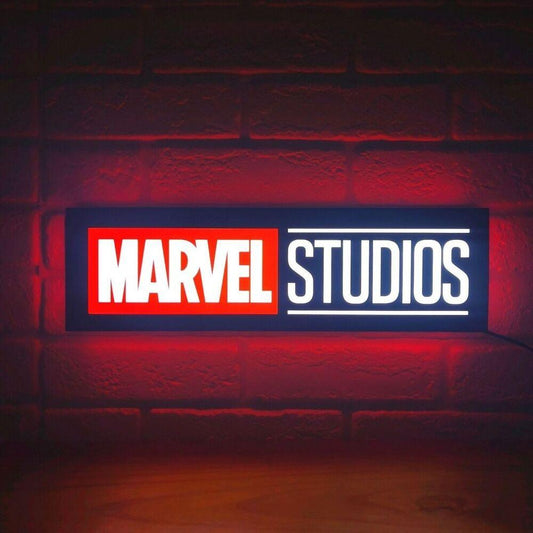 Marvel Studio Logo LED Lightbox Light Great Room Decor Man Cave Logo - FYLZGO Signs